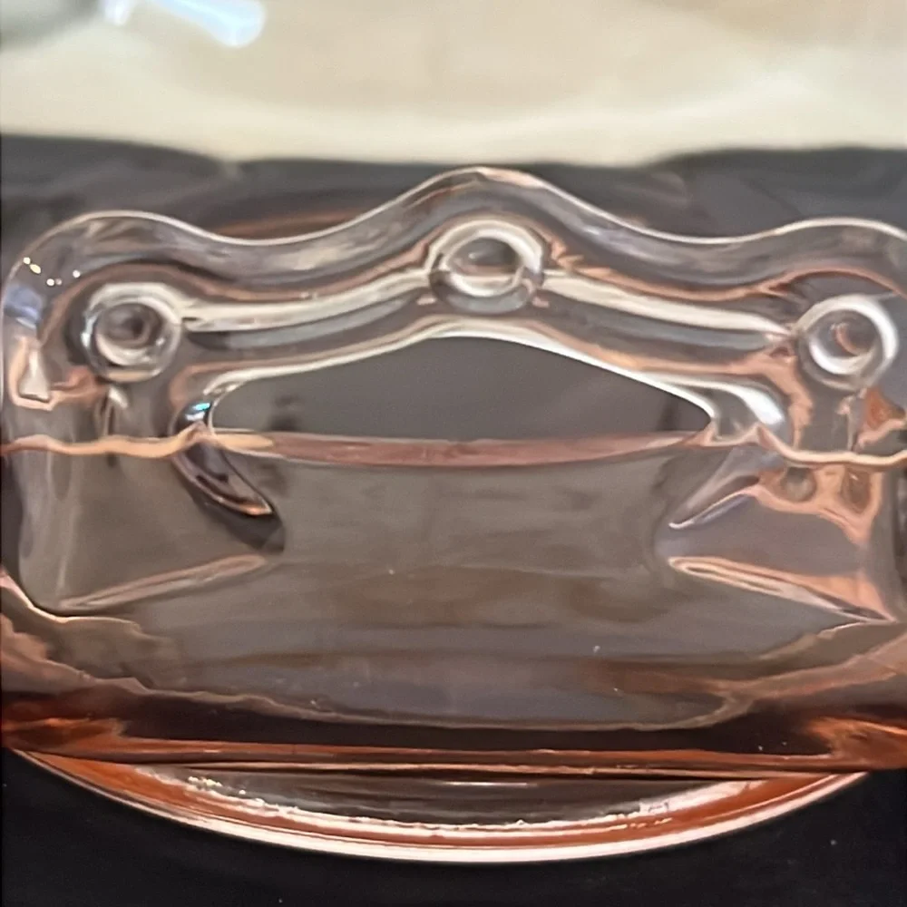 Elegant Pink depression Glass Candy  Dish